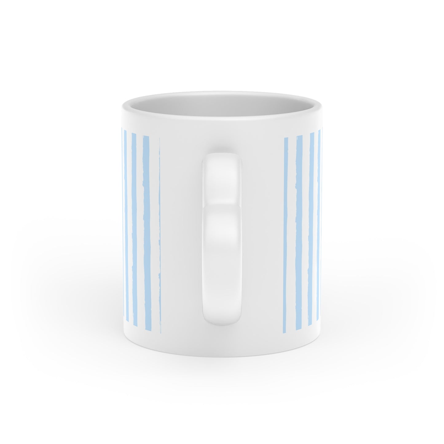 Taza Personalizada para Mascotas — Diseño de Perro con Nombre y Rayas Azules