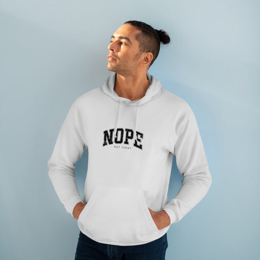 Sudadera “NOPE, Hoy No” — Hoodie Minimalista y Casual con Mensaje Divertido