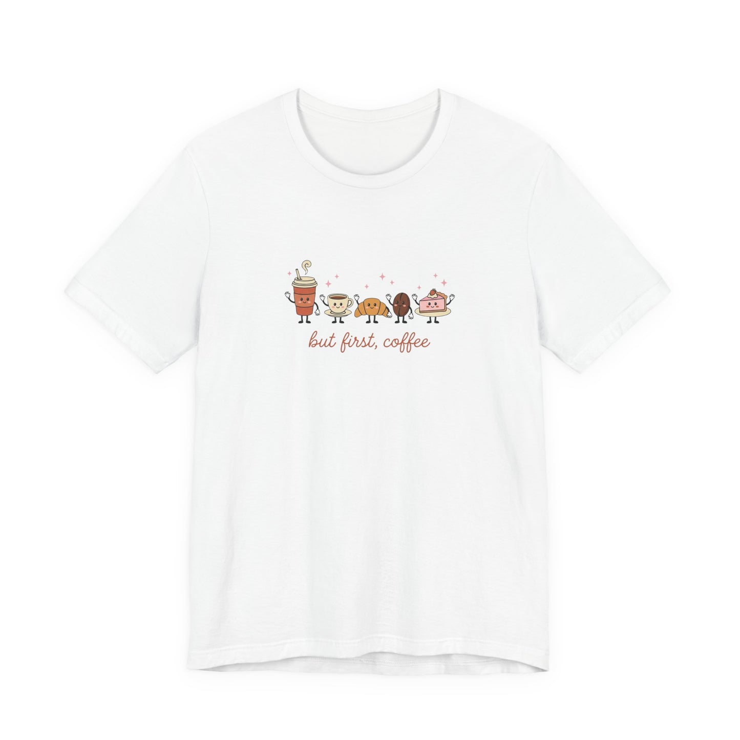 Coffee & Donuts Cute Graphic T-Shirt — But First, Coffee Tee