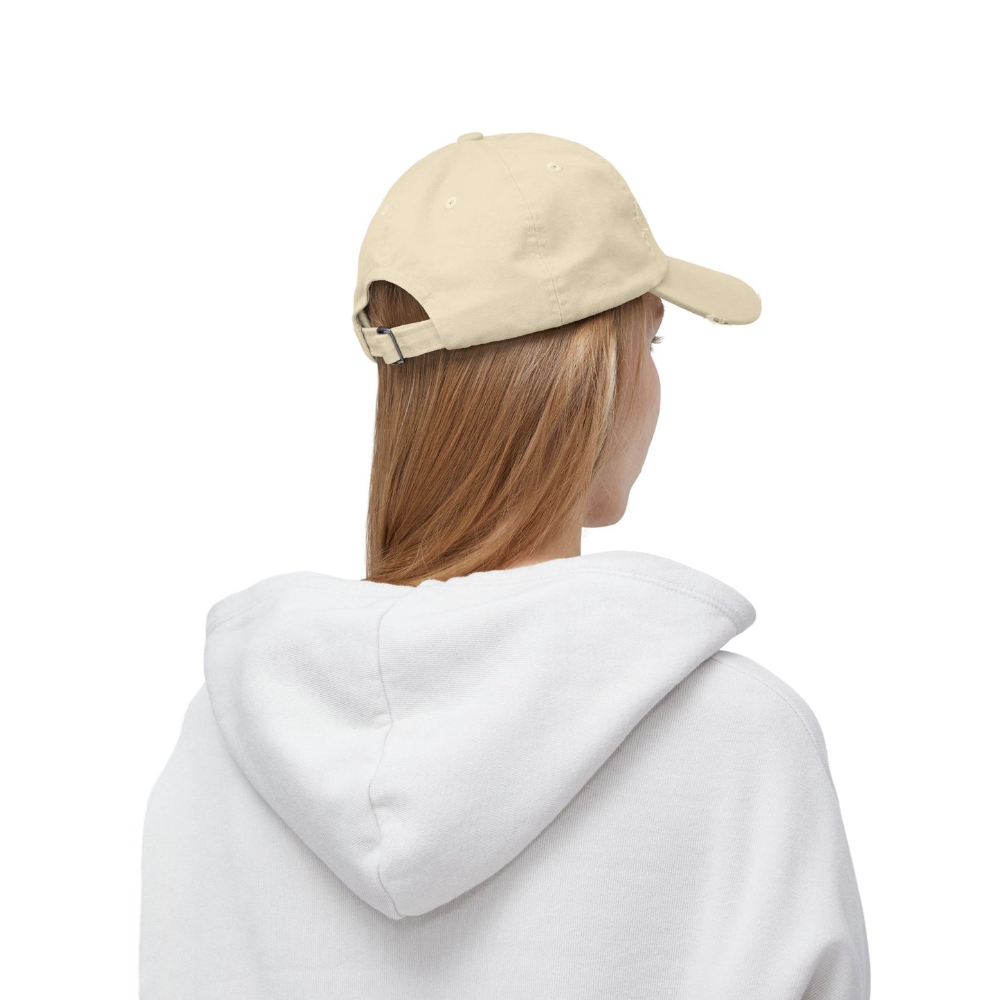 Gorra Vintage con Trébol Bordado — Estilo Desgastado, Casual y de la Suerte