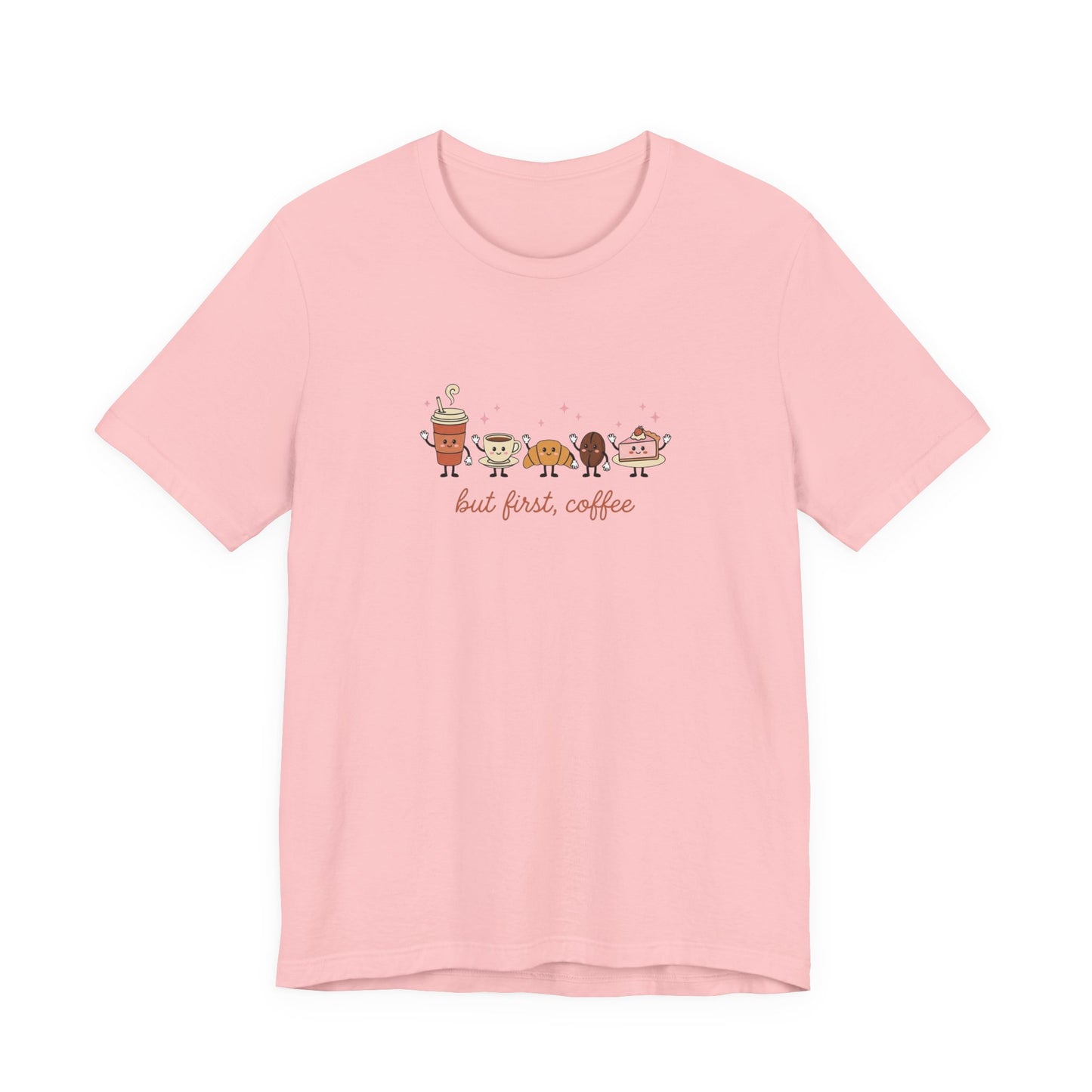 Coffee & Donuts Cute Graphic T-Shirt — But First, Coffee Tee