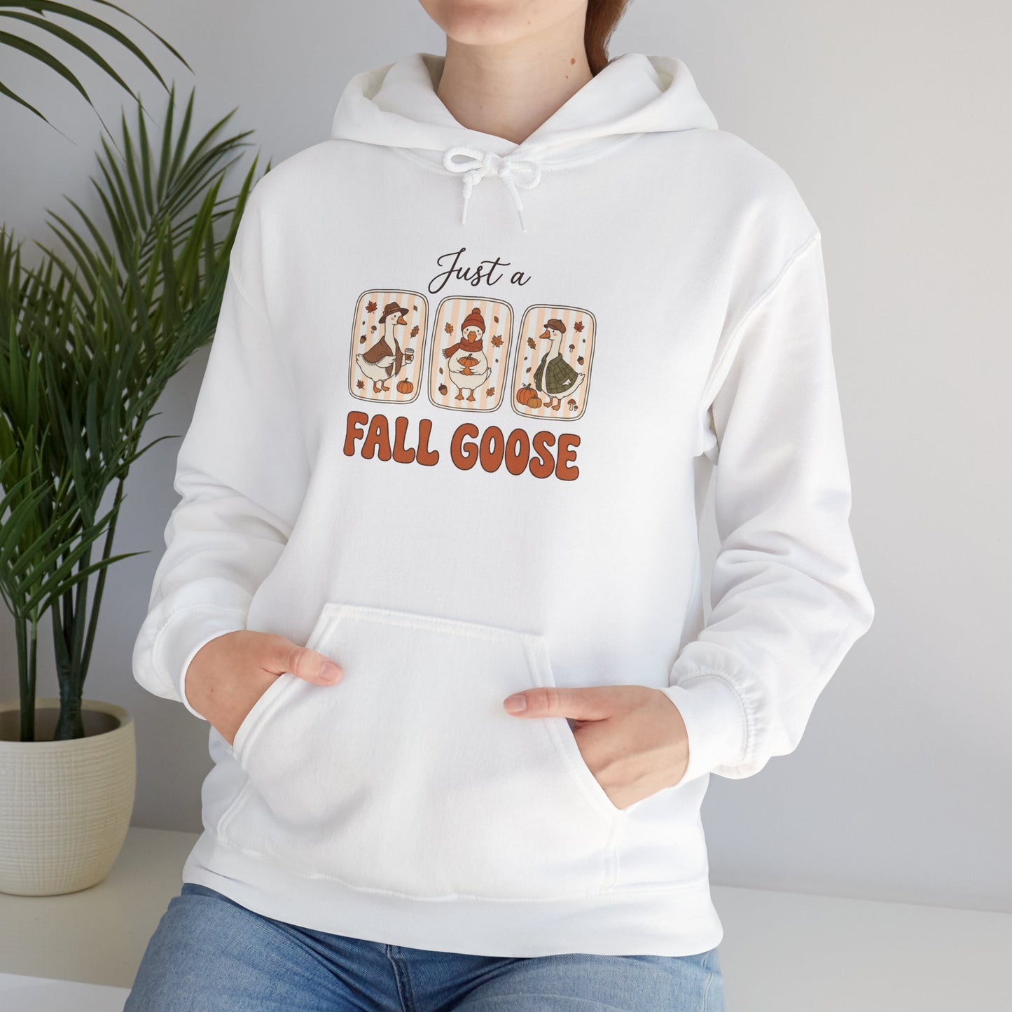Sudadera de Otoño con Ganso — Diseño “Just a Fall Goose” Acogedor y Divertido