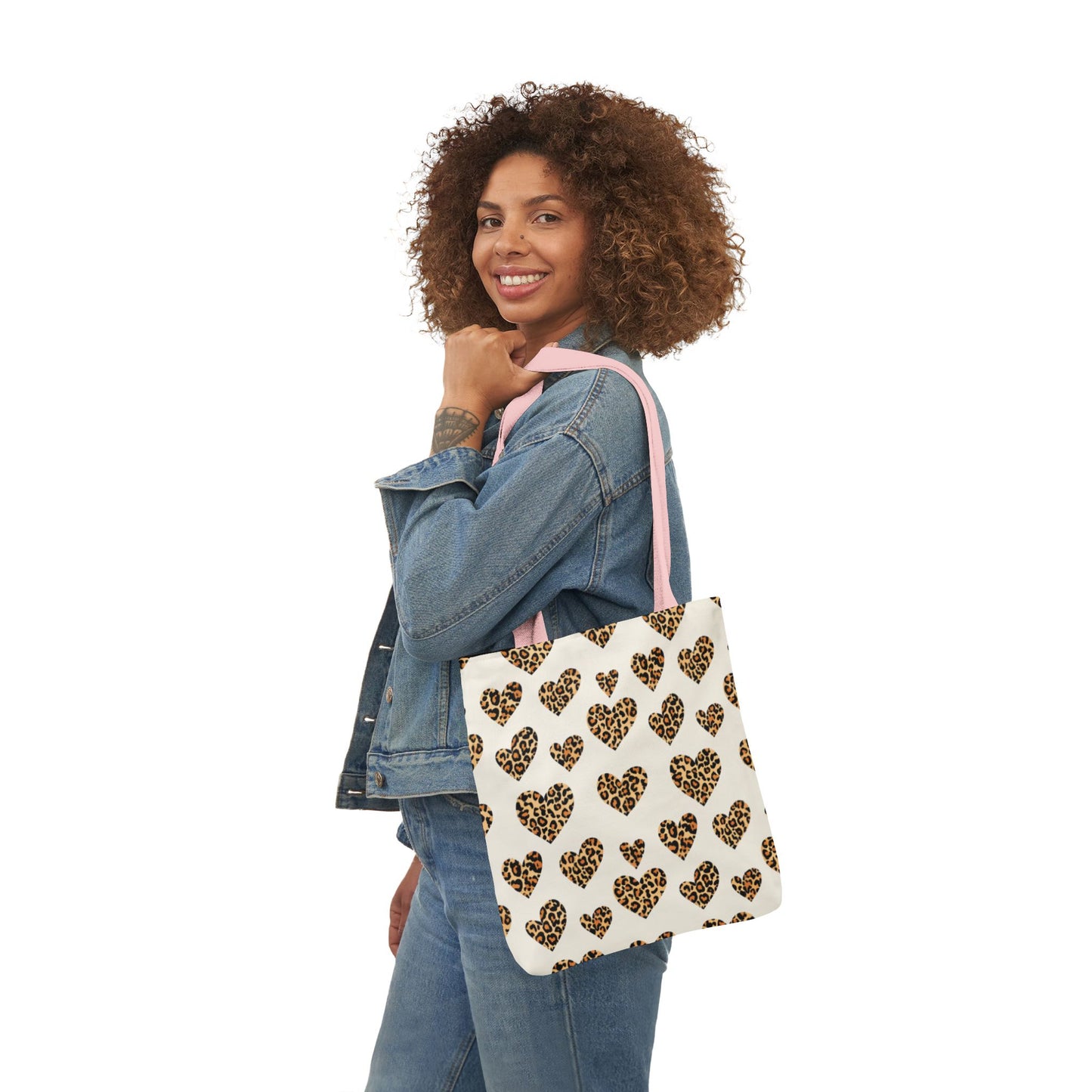 Bolso Tote de Corazones Leopardo — Estampado Animal Print