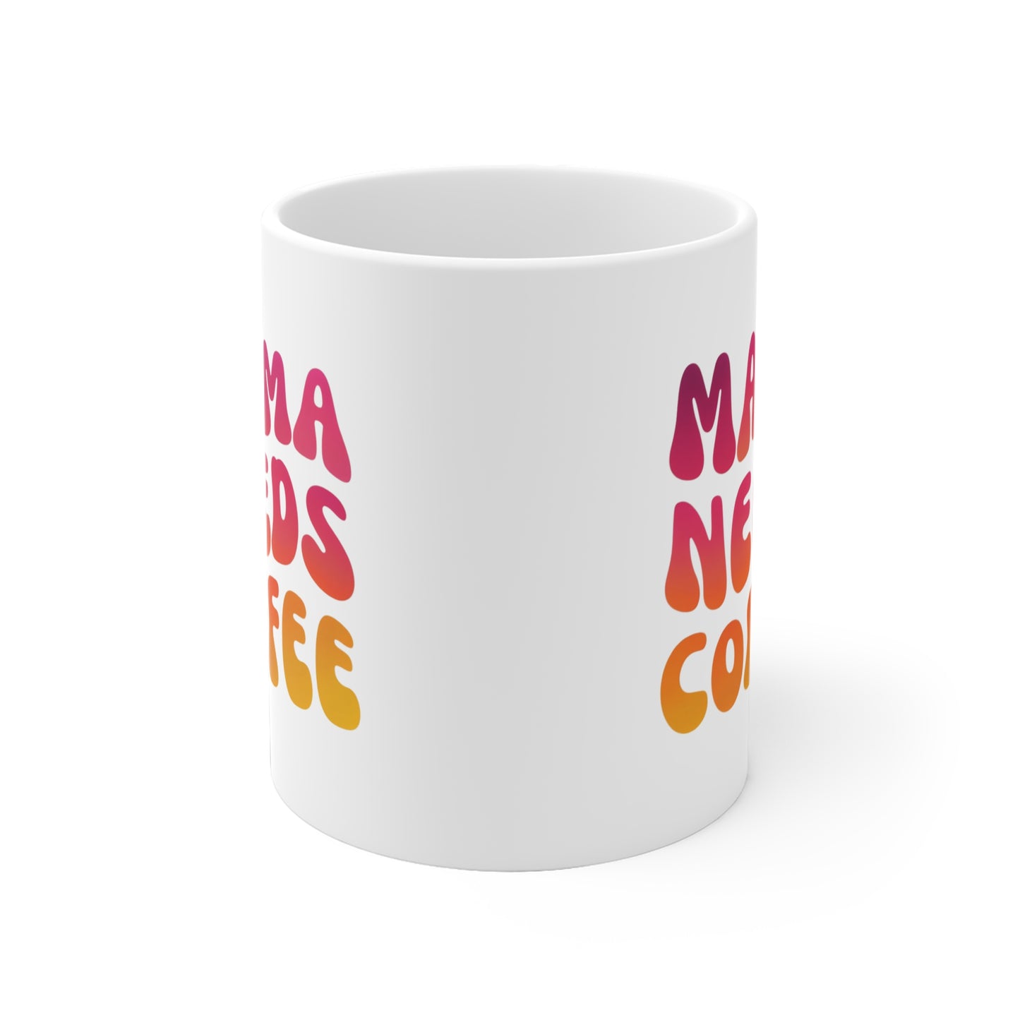 Taza de Cerámica “Mamá Necesita Café” — Regalo Divertido de Estilo Retro para Mamá