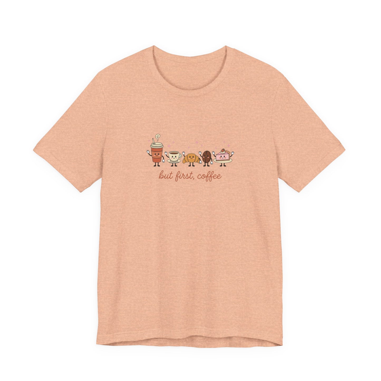 Coffee & Donuts Cute Graphic T-Shirt — But First, Coffee Tee